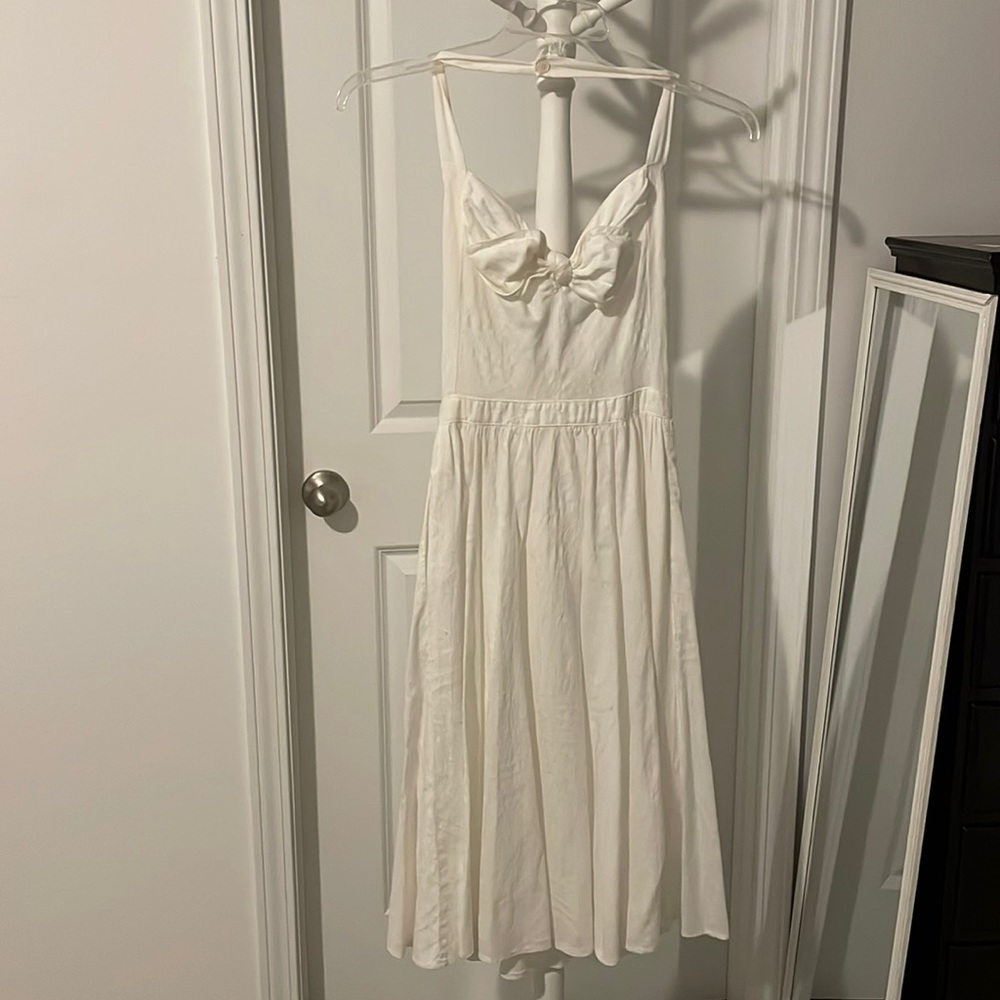 Brand:Ted Lapidus( Paris),Sz:36,Color:Snow White, cotton,new, long to knee.